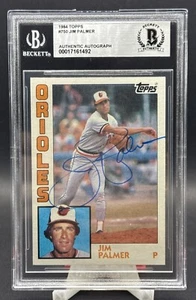 1984 Topps #750 Jim Palmer Signed AUTO Card Beckett BAS Orioles HOF - Picture 1 of 2