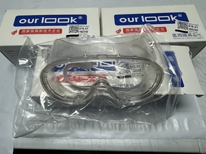 3 Box Lot - OUR LOOK Transparent Protection Goggles Medical Safety Seal Eye New - Picture 1 of 4