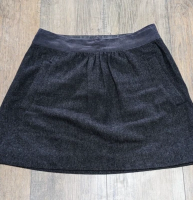 J Crew Skirt Womens 2 Gray Short A Line Woold Blend Casual Zip Up Preppy - Image 1 of 4