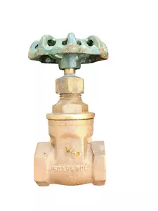 Vintage Elkhart Products 1/2" Bronze Gate Valve 150 lbs WOS - Green Top - Picture 1 of 3