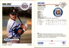 Ivan Cruz Signed 1992 SkyBox Team Sets AA #404 Card London Tigers Auto AU