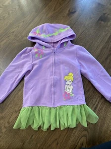 Vintage Disney Fairies Tinkerbell Purple Zip Up Hoodie Jacket Size - 030 - Picture 1 of 7