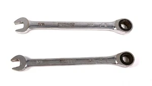 Two (2) Kobalt Ratcheting Combination Wrenches - 7/16" & 3/8" - Picture 1 of 10