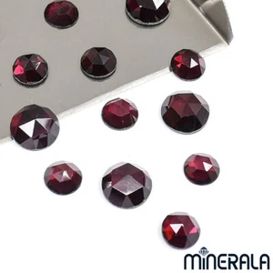 NATURAL RED GARNET GEMSTONE ROUND SHAPE LOOSE ROSE CUT 2mm-12mm WP00257 - Picture 1 of 16