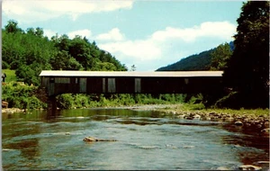 Postcard Forksville Pennsylvania Old Covered Bridge Over Loyalsack Creek UNP - Picture 1 of 2