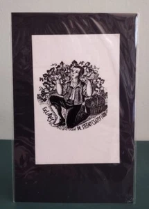 RARE Vintage Bookplate Dr Stefan Csanyi Oriol M. Divi 1968 Woodcut Print - Picture 1 of 2