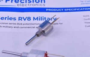 (10) Precision MIL Style RV8 Variable Resistor Potentiometer 10K 10% 1-Turn PCB - Picture 1 of 5