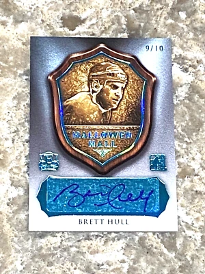 2015-16 Leaf ITG Hallowed Hall Autograph Brett Hull #HH-BH2 Auto Red Wings 9/10 - Image 1 of 2