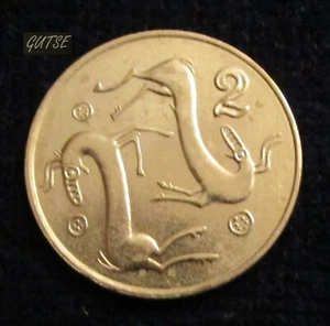 * Gutse * Cipro, 2 Cents 1994 , Due Capre Heraldicas, Quasi Senza Circolare - Foto 1 di 2