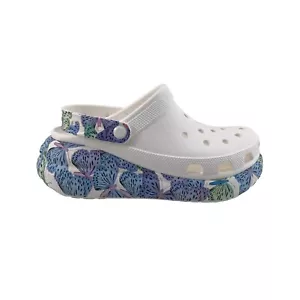 Women Crocs Classic Crush Butterfly Platform Clogs White Blue Purple Green Black - Picture 1 of 24