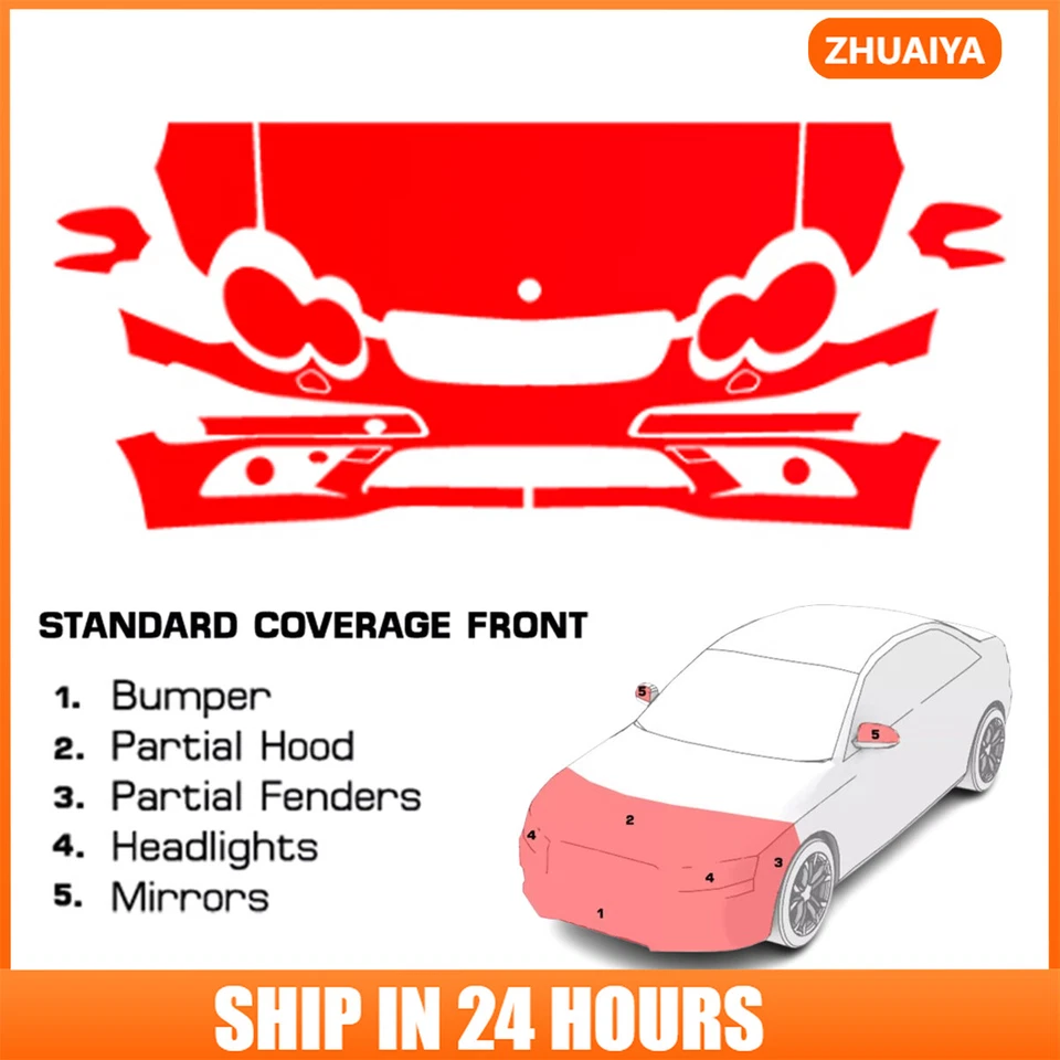 Kit de película de protección de pintura precortada PPF transparente para Mercedes Benz CLK550 2007-2008 Foto 1 de 4