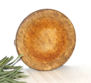 Antique Wooden Chapati Bread Rolling Plate Original Old Hand Carved - 16653 - Picture 1 of 8