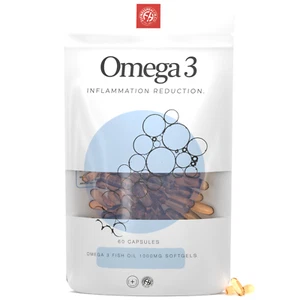 Omega 3 Fish Oil Supplement Softgels High Quality EPA DHA High Strength UK - Picture 1 of 9