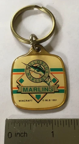 1991 Florida Marlins Baseball MLB Vintage Logo Keychain MADE IN USA Cover