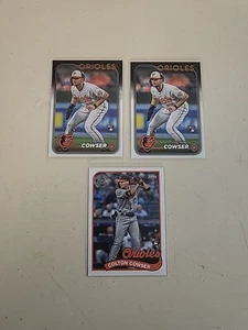 Colton Cowser 2024 TOPPS SERIES 1 (2 Base RC + 1-1989 ROOKIE) 3 CARD LOT ORIOLES - Picture 1 of 1