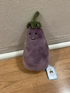Authentic Jellycat Vivacious Vegetable Aubergine – Small Size - Picture 1 of 4