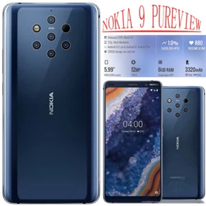 Original Nokia 9 Pureview 6+128GB WIFI Snapdragon 845 LTE GSM Unlocked Cellphone - Afbeelding 1 van 10