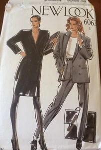New Look 6063 Women's Sewing Pattern Sizes 8-18 cut Suit Coat and Pants or Skirt - Picture 1 of 2