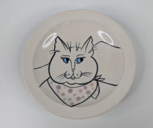 Helen Helwig Studio Pottery Cat Face Plate Dish - Picture 1 of 4
