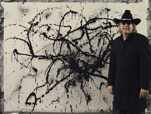 Pollock/Richter style Professional Painting 81” X 62”(6ft 9in)Abstract Modern XL - Picture 1 of 15