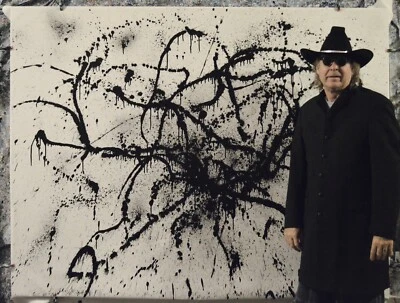 Pintura profesional estilo Pollock/Richter 81” X 62” (6 pies 9 pulgadas) abstracta moderna XL Foto 1 de 4