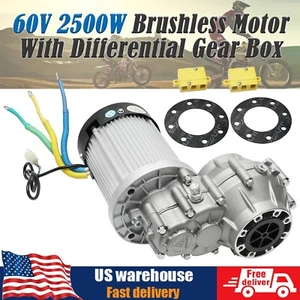 Scatola ingranaggi differenziale e motore brushless 60V 2500W per veicoli ATV golf cart UTV - Foto 1 di 17