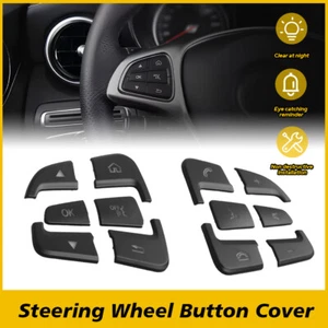 Steering Wheel Button Switch Repair Sticker Cover For Benz A B C GLA GLS Class - Foto 1 di 13