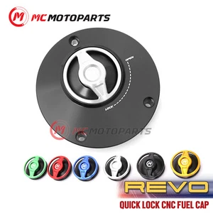 REVO Silver Quick Lock Fuel Cap For MT-10 FZ-10 16 17 18 19 - Picture 1 of 5