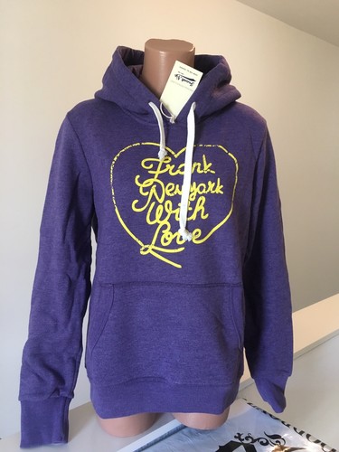 SACAI Felpa con cappuccio felpa con cappuccio Frank Newyork donna NY pullover viola unisex felpa con cappuccio