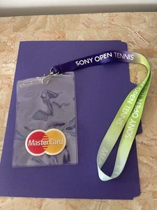 Sony Open Tennis 2013 Neck Strap/Ticket/Pass Holder Master Card,preowned - Picture 1 of 2