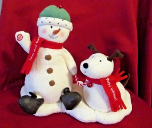 Hallmark Jingle Pals Animated Singing Dancing Snowman and Dog Plush Tested Works - Picture 1 of 1
