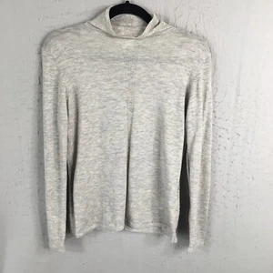 Reiss Sweater Womens Medium Gray Marbled Cashmere Blend Quiet Luxury Minimalist - Picture 1 of 14