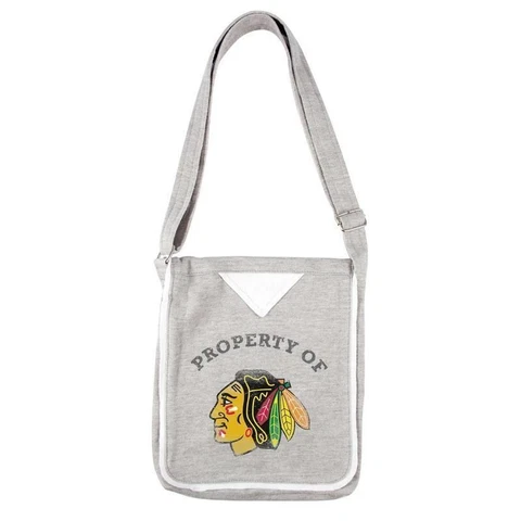 Chicago Blackhawks Hoodie Crossbody Purse Grey Cover