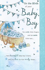 On the Birth of your Baby Boy Card - Picture 1 of 1