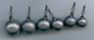 50 von 1/4 Unzen Blei Runde Drop Shot Gewichte (BALL STYLE) - Bild 1 von 1