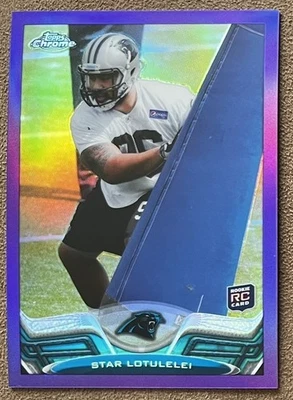 2014 Topps Chrome Purple Refractor /499 Star Lotulelei Rookie #165 Numbered RC - Image 1 of 3