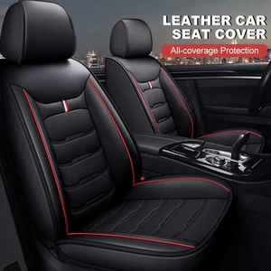 Car Seat Cover Universal PU Leather Front/Rear Seat Cover All Season Protection - Foto 1 di 40