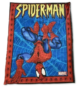 Marvel Spider-Man Comforter Bed Spread Throw Couch Blanket Vintage 90s 40x32 in. - Picture 1 of 2