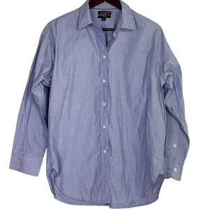 J. Crew Relaxed Fit 100 % Baumwolle Button Down Kragen Hemd Langarm 8 Peri Blau  - Bild 1 von 15