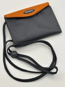 Samsonite Airport ID & Ticket Wallet Tri-fold Travel Holiday Strap Orange - Picture 1 of 11