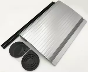 SILVER TAMBOUR ROLLER DOOR KIT ALUMINIUM EFFECT 650 x 500mm CAMPERVAN MOTORHOME - Picture 1 of 8