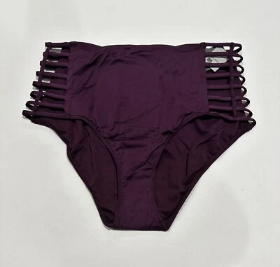 Mossimo Strappy High Waist Bikini Bottom Merlot Size XL - Изображение 1 из 3
