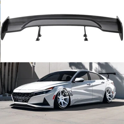 Para Hyundai Elantra N 57" Fibra de Carbono Estilo GT Alerón Trasero Coche Labio Ala Foto 1 de 4