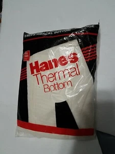 VINTAGE HANES BIG MAN THERMAL BOTTOM SIZE 3XL MADE IN THE USA 1986 - Picture 1 of 6
