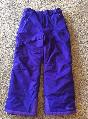 Pantalones de nieve Columbia XL (18) ultravioleta púrpura usados en excelente estado para niñas Foto 1 de 4