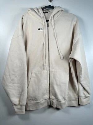 Brandy Melville Mujer Cremallera Completa Sudadera con Capucha Polar Beige Talla 27x29 Informal Foto 1 de 4