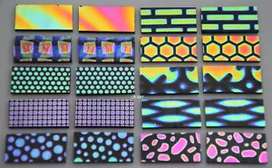 Beschichtungen von Sandberg dünnes schwarzes dichroitisches Glas Probenehmer 20 Stück 1/2"x 1" 90 COE - Bild 1 von 3