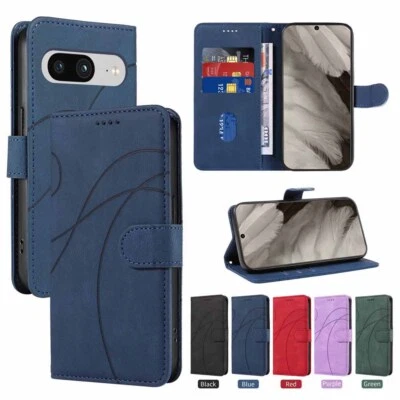 For Google Pixel 7 7A 8 6A 6 Pro Magnetic Flip Wallet Leather Phone Case Cover - Image 1 of 4