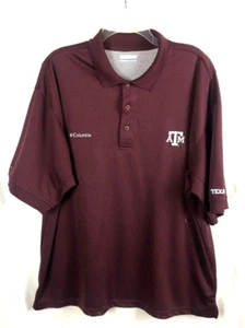 Texas A&M Columbia PFG Men's Polo Size XL Maroon White B2*U - Picture 1 of 8