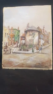 Original Ölgemälde - Straßenszene von E2 London - signiert E. Carswell 1930 - Bild 1 von 12